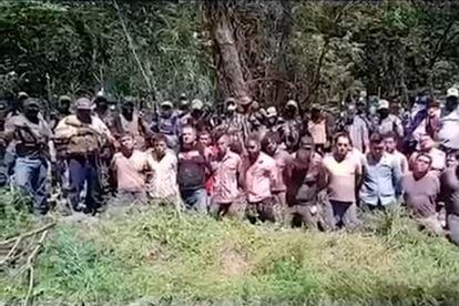 Fotograma del video de la ejecución masiva de miembros de Los Tlacos.
