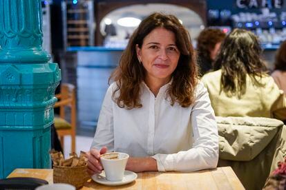 Karine Tuil, en el Instituto Francés en Madrid, el jueves 18 de enero.