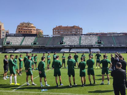 Entrenamiento del Castellón el 14 de marzo.