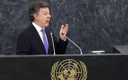 Juan Manuel Santos, en Naciones Unidas.