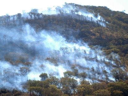 Incendio en un monte de Guatemala.