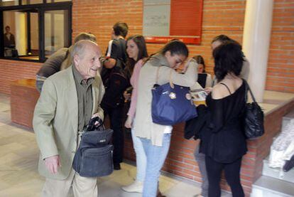 El pintor Antonio López, ayer en la Universidad Carlos III de Getafe (Madrid).