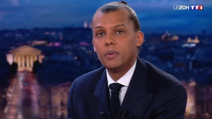 The Belgian singer Stromae during the news interview in which he unveiled 'L'enfer'.