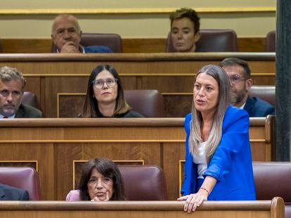 La portavoz de Junts, Miriam Nogueras, durante la Sesión Constitutiva del Congreso, el jueves en Madrid.