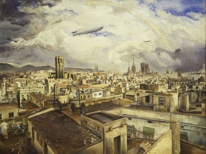 El zepel&iacute;, de 1930, obra de Jaume Mercad&eacute;, exposat a la Fundaci&oacute; Vila-Casas.