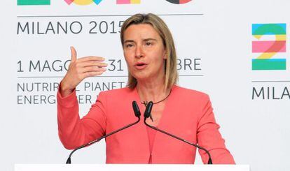 La alta representante para la Política Exterior Europea, Federica Mogherini.