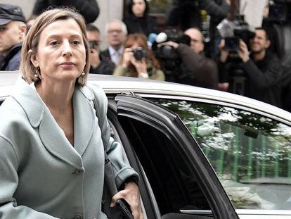 Carme Forcadell a su llegada al Tribunal Supremo.