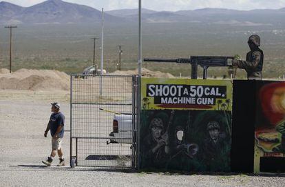 El campo de tiro en White Hills, Arizona, donde muri&oacute; el lunes Charles Vacca.