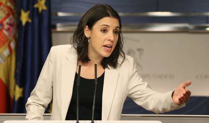 La portavoz parlamentaria de Podemos, Irene Montero.