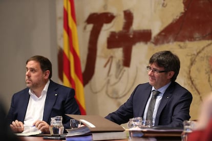 Oriol Junqueras i Carles Puigdemont.