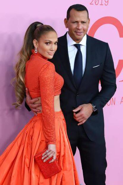 Jennifer Lopez y Alex Rodriguez, en los premios CFDA celebrados en junio en Nueva York.