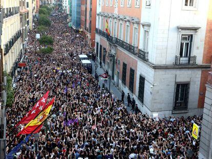 Protestas en Madrid por la sentencia. 