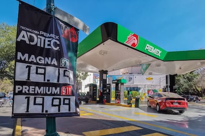 Una gasolinera franquicia de Pemex, en marzo.