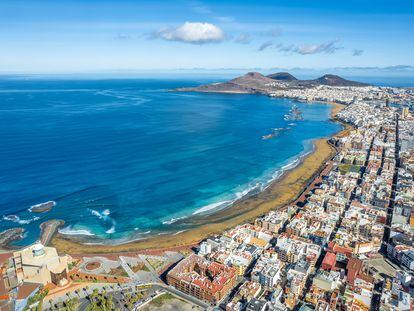 Vista área de Canarias.