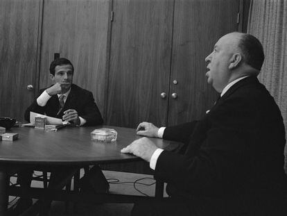 Truffaut y Hitchcock, en su entrevista de 1962.