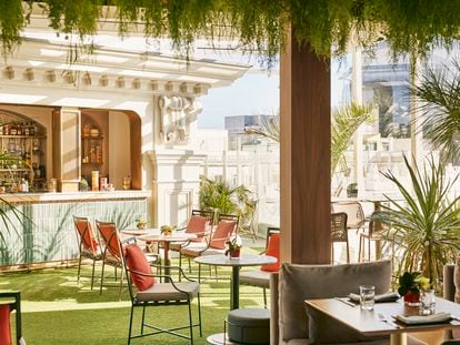 El Jardín de Diana, un 'beach club’ en la terraza del Hotel Hyatt de Gran Vía, en Madrid.