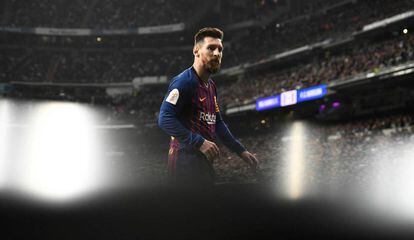 Messi, durante el clásico del pasado miércoles en el Bernabéu.