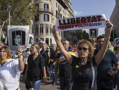 Protestas contra la sentencia del juicio del procés. 