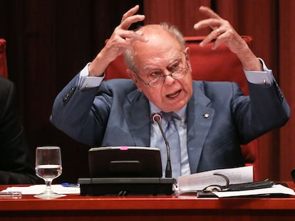 Jordi Pujol en una comparecencia en el Parlament en 2014