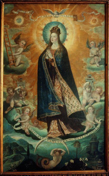 Tota pulchra (La Inmaculada), de Baltasar de Echave Ibía. 1620. Óleo sobre tela. 190.5x121.5 cm.
