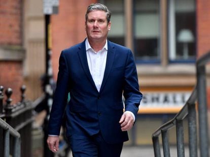 Keir Starmer, el pasado sábado en Mánchester.