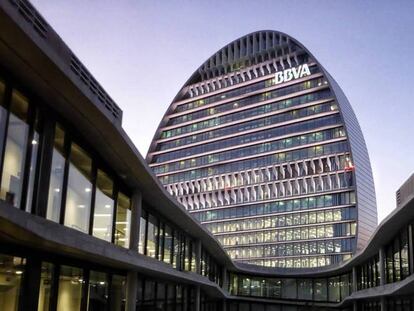 Sede operativa de BBVA en Madrid.