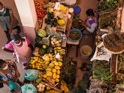 El Mercado Central de la ciudad de Mindelo, en Cabo Verde.