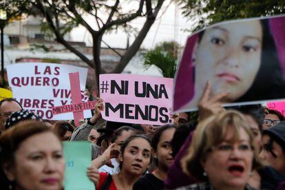 Una manifestación en contra la violencia machista en México.