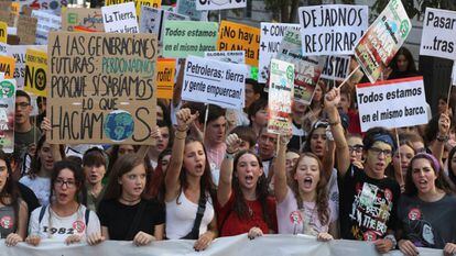 Manifestración por el clima en Madrid. / JAIME VILLANUEVA