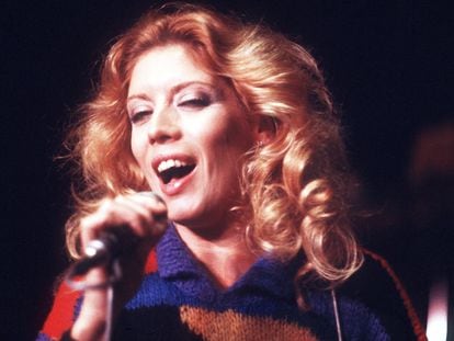 La cantante María Jiménez, durante una actuación en 1979.