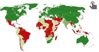 Mapa de la regulación del aborto en el mundo.