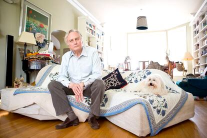 El biólogo evolutivo y activista ateo Richard Dawkins, representante de la 'tercera cultura' y divulgador de éxito, en su domicilio de Oxford durante una entrevista con EL PAÍS en 2019.