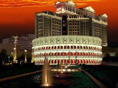 Vista del exterior del casino Caesars Palace de las Vegas.