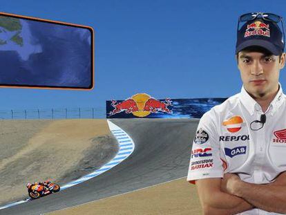 Dani Pedrosa analiza el circuito de Laguna Seca