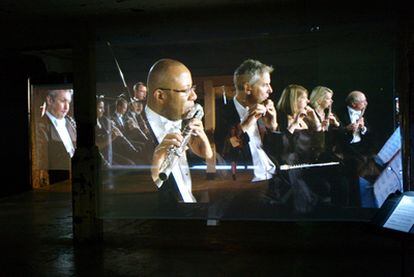Una imagen de <i>re-Rite</i>, una de las instalaciones multimedia creadas por la Philharmonia Orchestra de Londres y Esa-Pekka Salonen.