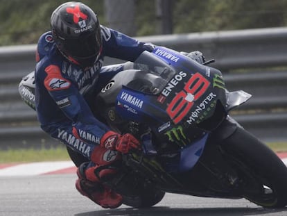 orge Lorenzo, en el circuito de Sepang (Malasia) con la Yamaha.