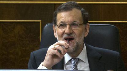 Mariano Rajoy en el debate sobre el estado de la naci&oacute;n.