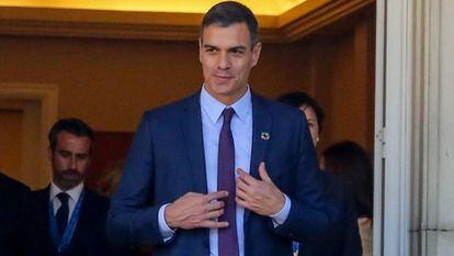 El presidente del Gobierno, Pedro Sánchez, en La Moncloa, el pasado 6 de febrero.