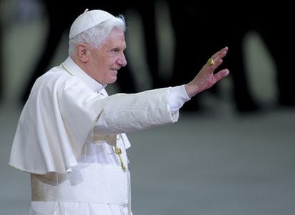 El Papa Benedicto XVI, el domingo pasado en Barcelona
