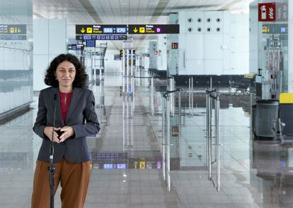 La directora del Aeropuerto de Barcelona-El Prat, Sonia Corrochano.