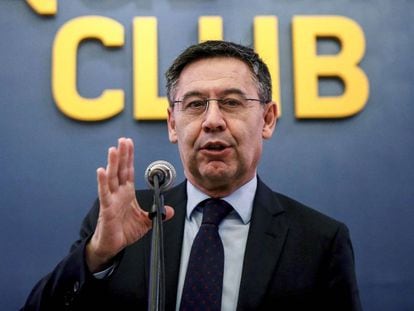 El president del FC Barcelona, Josep Maria Bartomeu, en una foto d'arxiu del febrer.