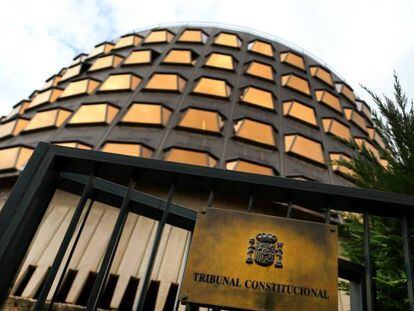 Fachada de la sede del Tribunal Constitucional, en Madrid. 