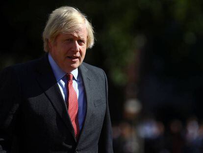 El primer ministro británico Boris Johnson durante los actos militares del Horse War Parade, esta semana en Londres.  
 
