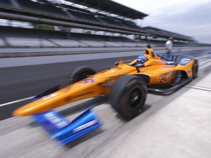 Fernando Alonso, en Indianápolis.