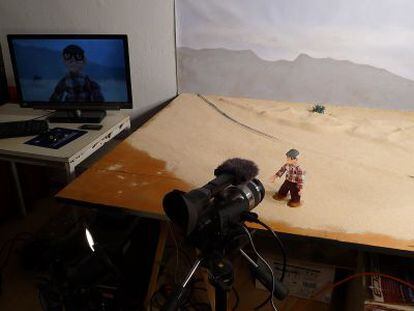 Imagen del estudio improvisado de grabación de Paco Gil que utilizó el programa Stop Motion Pro - Action HD.