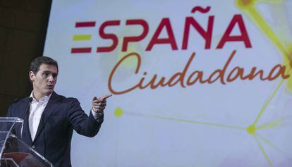 Albert Rivera, en la presentación de su plataforma 'España ciudadana'.