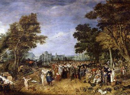 <b><i>Alegoría de la Tregua de los Doce Años,</b></i> del pintor holandés Adriaen van de Venne.