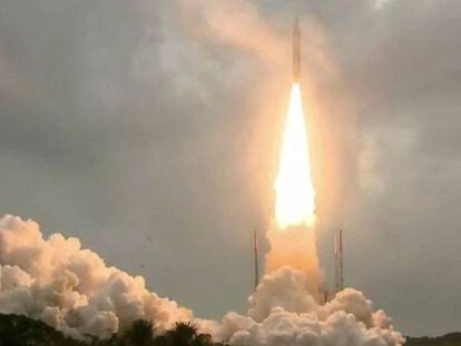 El cohete Ariane 5 de Arianespace.