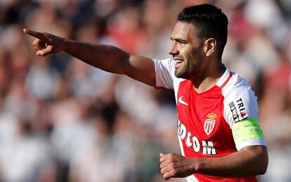 Falcao celebra el gol contra el Angers en su reaparición el pasado sábado.
