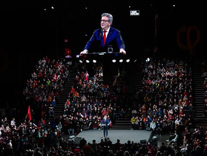 Jean-Luc Mélenchon, durante un acto de campaña en febrero.